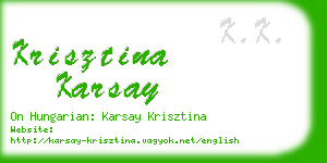 krisztina karsay business card